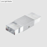 Modern Rectangular Acrylic Led Wall Sconce In Silver - Warm/White Light
