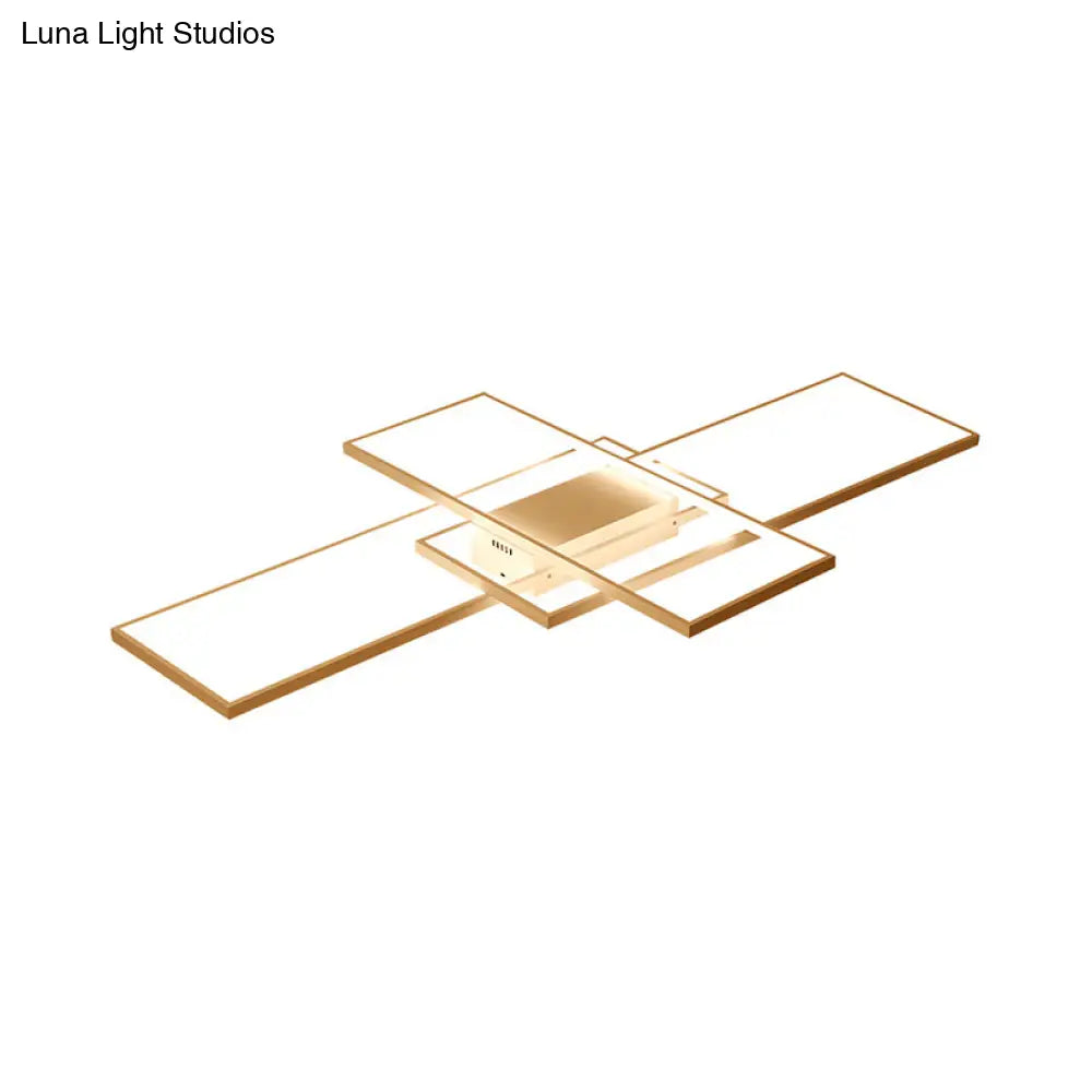 Modern Rectangular Flush Mount Led Light Fixture In Warm/White/Natural – Acrylic Finish