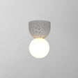Modern Resin-Cement Bell Wall Sconce - Single-Bulb Lighting Fixture Grey