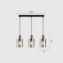 Modern Rose Gold Cluster Pendant Light With Smoked Glass Ideal For Restaurants Smoke Gray / 23.5’