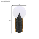 Modern Round Acrylic Nightstand Light - Black Table Lamp With Creative Design And Stainless Steel