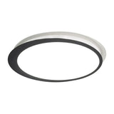 Modern Round Black Led Flush Ceiling Light Fixture For Bedroom