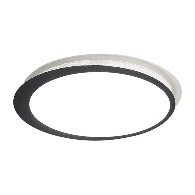 Modern Round Black Led Flush Ceiling Light Fixture For Bedroom