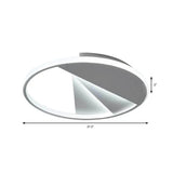 Modern Round Flush Ceiling Lights In Warm/White For Bedroom - 18/21.5 White Aluminum Acrylic Mount