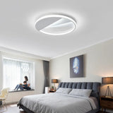 Modern Round Flush Ceiling Lights In Warm/White For Bedroom - 18’/21.5’ White Aluminum Acrylic