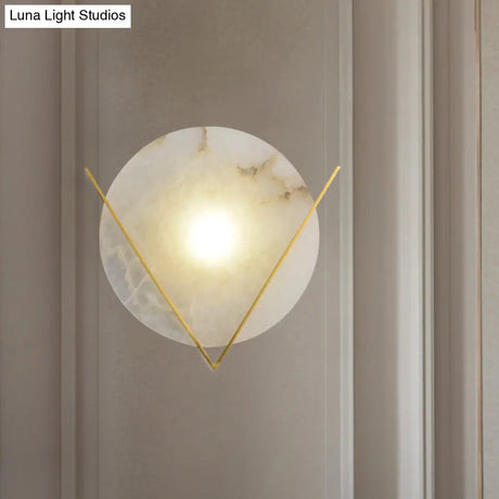 Modern Round Led Flush Wall Sconce With Gold Finish Ideal For Bedrooms Bathrooms And More!