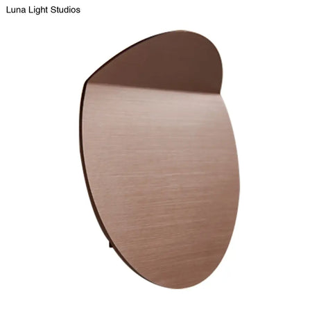 Modern Round Metal Wall Sconce Light - Black/Grey/White Led Corridor Mount