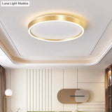 Modern Round Shade Led Flush Mount Acrylic Ceiling Lighting For Living Room