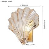 Modern Scalloped Metal Wall Sconce With Shell Shade For Corridor Décor