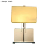 Modern Shaded Desk Light: White Table Lamp With Pull Chain - 10.5/13 Wide Fabric Shade Dual Bulb