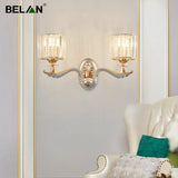 Modern Silver Cylinder Sconce With Clear Crystal Shade - Flush Mount Wall Light 2 /
