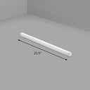 Modern Silver Finish Led Ceiling Light Fixture For Office - Aluminum Rod Shape Flushmount / 23.5’