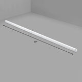 Modern Silver Finish Led Ceiling Light Fixture For Office - Aluminum Rod Shape Flushmount / 59’