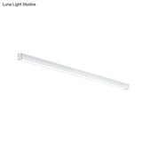 Modern Silver Finish Led Ceiling Light Fixture For Office - Aluminum Rod Shape Flushmount