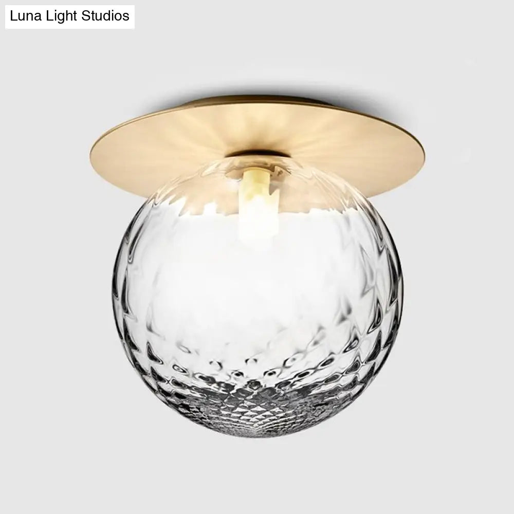 Modern Silver/Gold Finish Orbit Flush Mount Ceiling Light With White/Clear Glass Shade