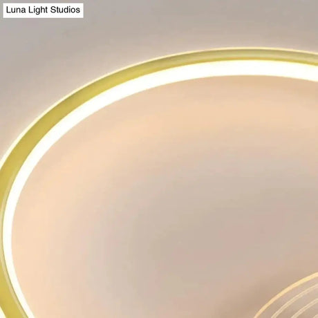 Modern Simple Circle Warm Room Living Led Ceiling Lamp