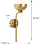 Modern Simple Room Corridor Living Room Copper Wall Lamp Golden Copper Wall Lamps