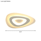 Modern Simplicity Acrylic Led Ceiling Lamp - Warm/White Light 16.5’/24.5’/31’ Width