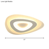 Modern Simplicity Acrylic Led Ceiling Lamp - Warm/White Light 16.5’/24.5’/31’ Width