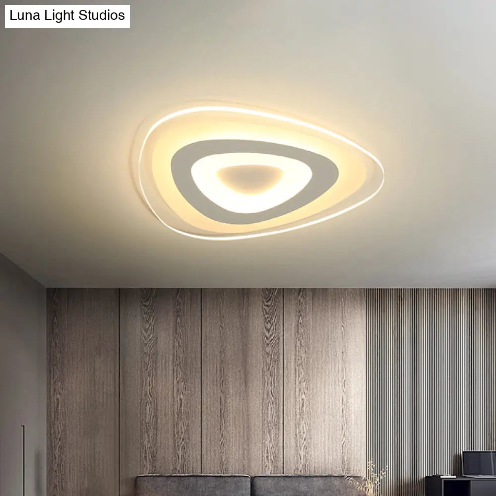 Modern Simplicity Acrylic Led Ceiling Lamp - Warm/White Light 16.5’/24.5’/31’ Width
