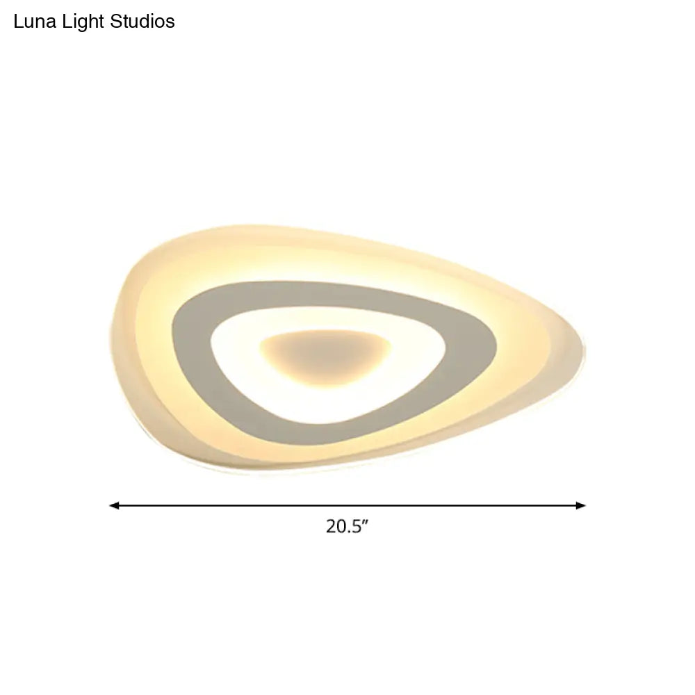 Modern Simplicity Acrylic Led Ceiling Lamp - Warm/White Light 16.5’/24.5’/31’ Width