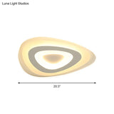 Modern Simplicity Acrylic Led Ceiling Lamp - Warm/White Light 16.5’/24.5’/31’ Width