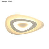 Modern Simplicity Acrylic Led Ceiling Lamp - Warm/White Light 16.5’/24.5’/31’ Width