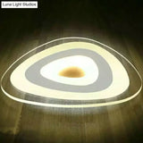 Modern Simplicity Acrylic Led Ceiling Lamp - Warm/White Light 16.5/24.5/31 Width White / 16.5 Warm