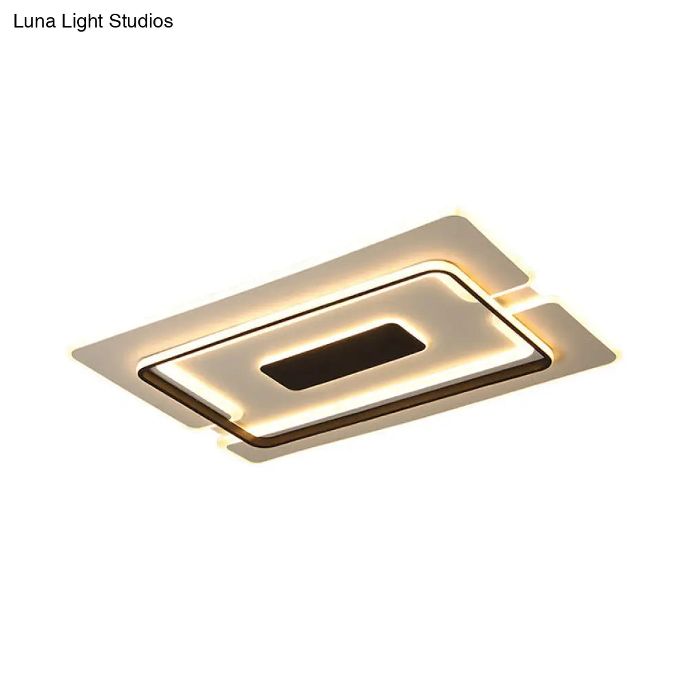 Modern Slim Led Ceiling Light For Living Room In Black And White