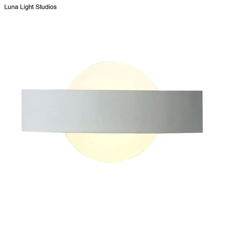 Modern Slim Led Wall Lamp: White Acrylic Sconce Light For Living Room
