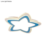 Modern Slim Star Panel Ceiling Light For Study Room - Acrylic Flush Mount Lamp