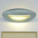 Modern Smiling Face Led Wall Lamp For Corridors - Black/White Grey