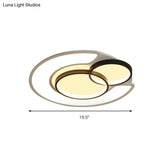 Modern Snowman Led Ceiling Light In Black - Energy - Saving Acrylic Fixture For Kids Bedroom