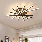 Modern Spiral Design Led Ceiling Lamp - Metallic Finish 5/9-Light Black/White Warm/White Light 9 /
