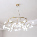 Modern Sputnik Firefly Chandelier - Minimalist Acrylic Led Pendant Light For Living Room Clear