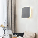 Modern Square 1-Light Study Room Wall Sconce In Black/White With Warm/White Light