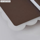 Modern Square Acrylic Led Flush Ceiling Light Fixture In White/Brown With Warm/White/Natural
