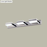 Modern Square Acrylic Vanity Light With Chrome Wall Mount - Available In 1-4 Lights