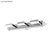 Modern Square Acrylic Vanity Light With Chrome Wall Mount - Available In 1-4 Lights