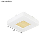 Modern Square Flush Mount Led Ceiling Light In Warm/White - Wide Acrylic Fixture 8’/14.5’/18.5