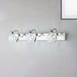 Modern Stainless Steel Domed Wall Light With 3 Heads Silver Vanity Lamp And Clear Crystal Accent