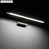 Modern Stainless Steel Led Vanity Light Fixture - Nickel Bathroom Lighting