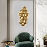 Modern Stainless Steel Squama Wall Light With Gold Accents - 3/6 Lights Bedroom Sconce Fixture 6 /