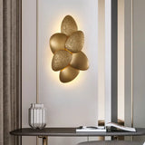 Modern Stainless Steel Squama Wall Light With Gold Accents - 3/6 Lights Bedroom Sconce Fixture 3 /