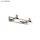 Modern Stainless Steel Wall Light With Acrylic Cone Shade - 2/3 Lights Warm/White Lighting