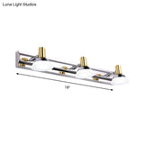 Modern Stainless Steel Wall Light With Acrylic Cone Shade - 2/3 Lights Warm/White Lighting