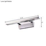 Modern Stainless Steel Wall Sconce Light - 16/19.5 Rectangular Led Vanity With Chrome Finish And