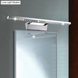 Modern Stainless Steel Wall Sconce Light - 16/19.5 Rectangular Led Vanity With Chrome Finish And
