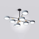 Modern Starburst Chandelier - Simplistic Metal Ceiling Lamp With Acrylic Shade For Living Room 8 /