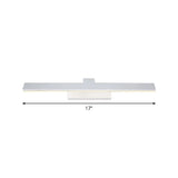 Modern Streamlined Led Vanity Wall Light - White Metal Shade Warm/White 17/23 L